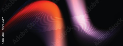 Schilderij op canvas Gradient abstract background with flowing particles and dynamic light motion, fu