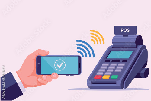 Contactless payment using a smartphone near a point of sale terminal