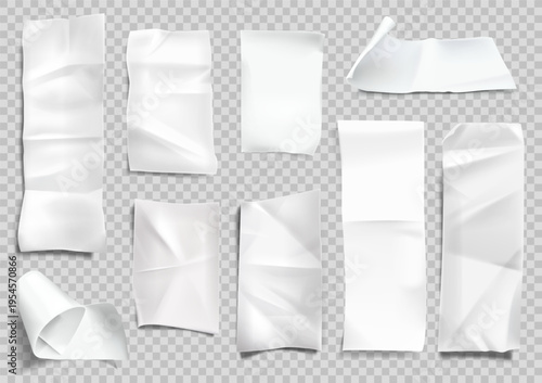 Paper bill mockup with empty 3D design for shop ticket and payment check displays. Supermarket receipt roll, cash voucher and realistic paper invoice template for restaurant POS purchase orders.