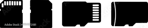 Sd memory cards vector set