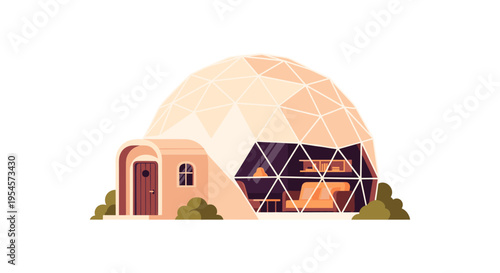 eco friendly geodesic dome home with sustainable architecture