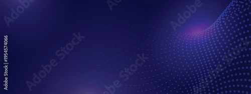 Futuristic purple abstract technology background with glowing particle lines and mesh network structure, dynamic digital wave concept for innovation and data flow