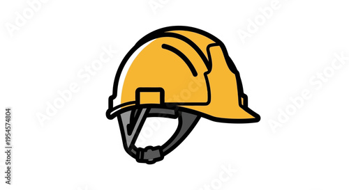 Yellow Hard Hat Safety Helmet.