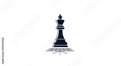 Black Chess King Piece Standing Alone 3.