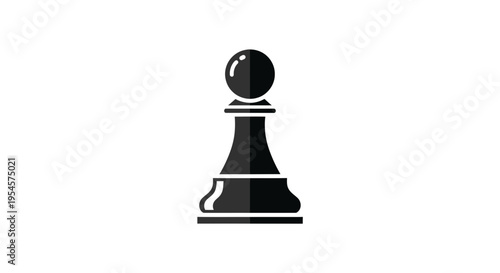 Black Chess Pawn Piece Closeup.