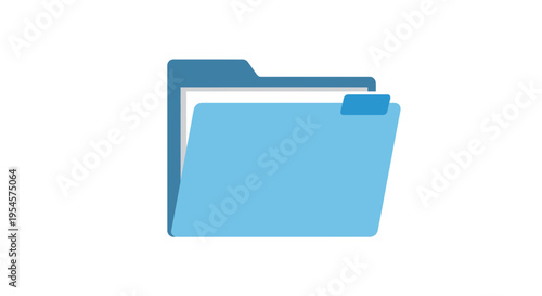 Blue folder icon with tab.
