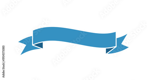 Blue ribbon banner symbol icon 2.
