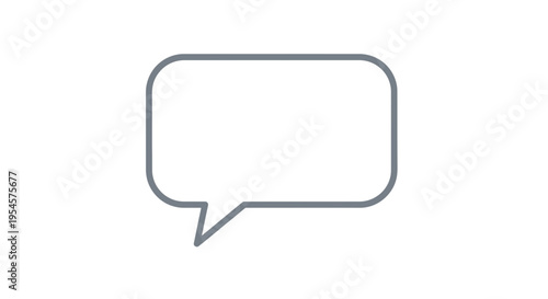 Simple speech bubble icon outline 1.