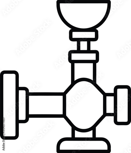 glassblower s pipe line art vector illustration on transparent background