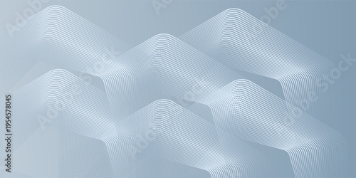 Abstract hexagon lines on gray background. Geometric stripe line art design modern