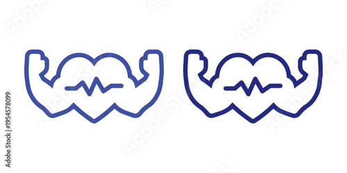 Health Muscle Strength Icon Vector