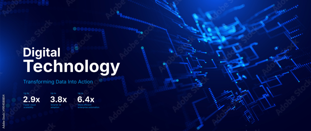 Fototapeta premium Futuristic Tech Data Flow. Digital Banking, Blockchain and Innovation. Financial Technologies Concept. Vector Illustration.