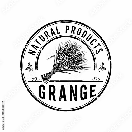 Rustic farm emblem highlighting natural ingredients, sustainability, and time-honored traditions