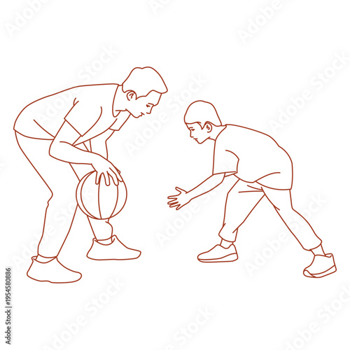  people playing basketball together and improving skills.eps