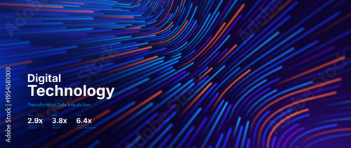 Digital Ecosystem Visualization Highlighting AI Integration, Data Streamlines, and Smart Network Connections in a Futuristic Layout. Digital Business Transformation Vector Background.