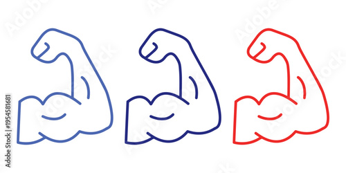 Vector Illustration Muscular Bodybuilder Concept