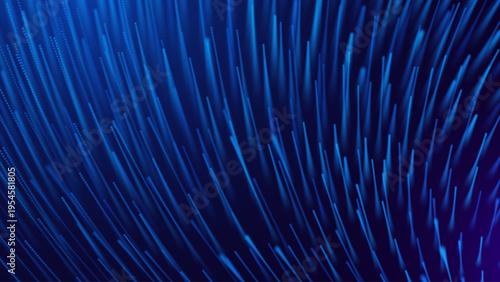 Data Transmission Technology Background: Futuristic Optical Fiber Illustration Depicting Real-Time Digital Communication Flow. Abstract Data Flow Network Cable Vector.