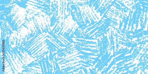 Light blue solid wax crayon scribble cross-hatch texture. Abstract hand drawn cyan pattern with messy zig-zag strokes and grainy paper effect. Vector illustration isolated on transparent background 