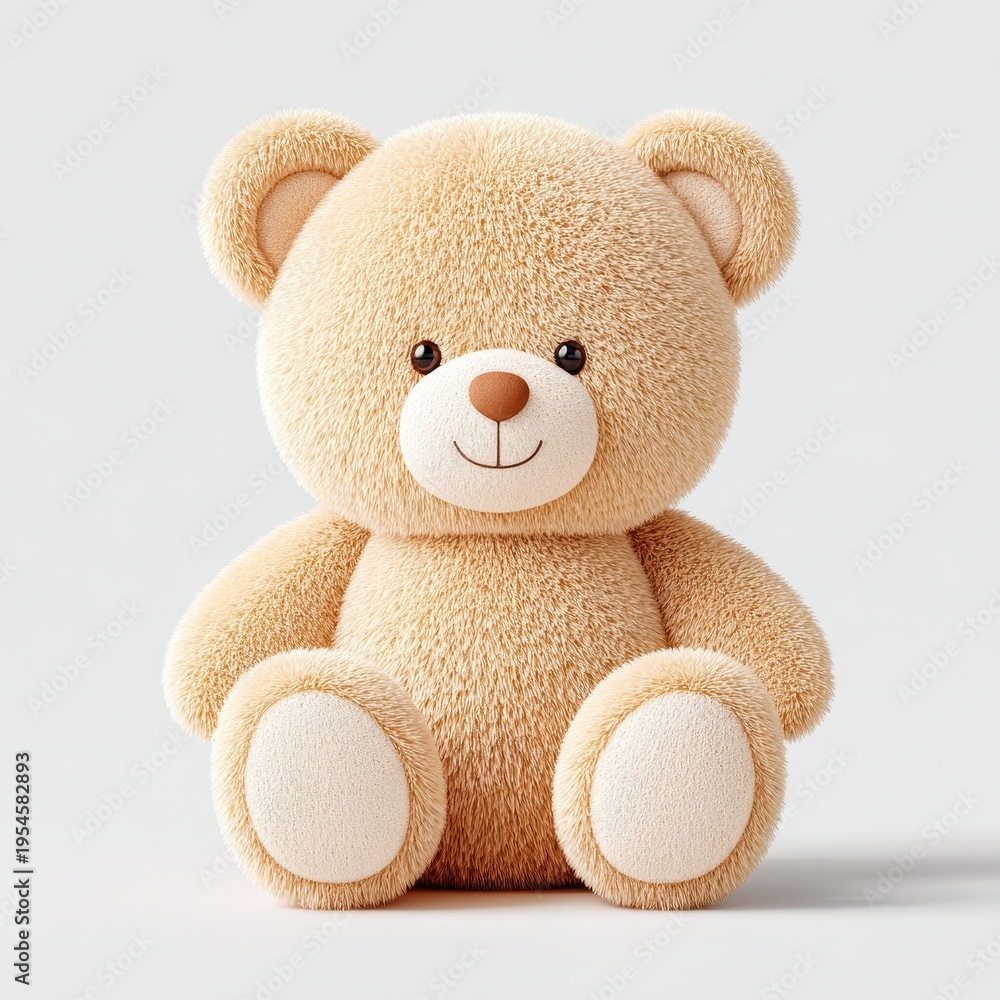Obraz premium Adorable Soft Plush Teddy Bear for Kids and Cozy Nurseries Decor