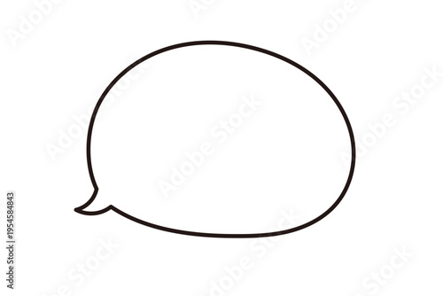 シンプル 吹き出し フレーム 手書き風 会話 イラスト