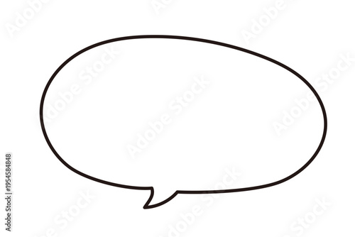 シンプル 吹き出し フレーム 手書き風 会話 イラスト