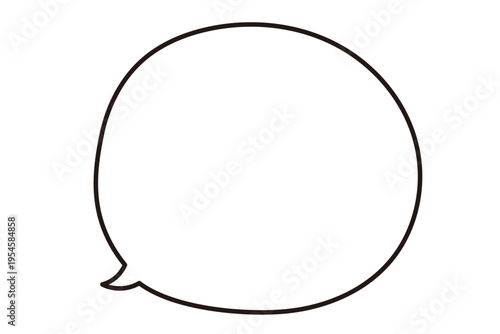 シンプル 吹き出し フレーム 手書き風 会話 イラスト