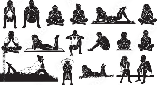 Yoga poses for flexibility and relaxation in various settings