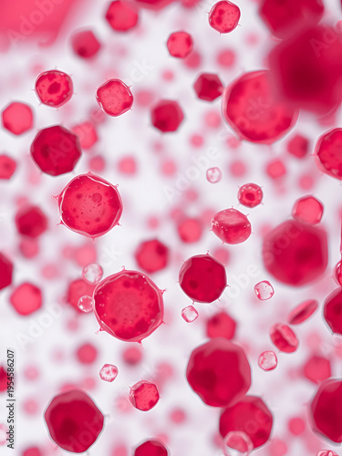Human peripheral blood mononuclear cells (PBMC) cells under a microscope background image illustration