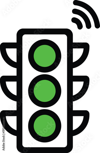 Smart Traffic Light Icon