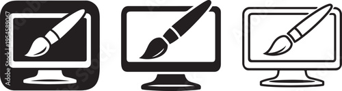 Web design icon bold premium uniform stroke.