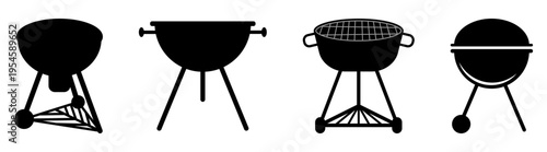 Set of BBQ grill icons