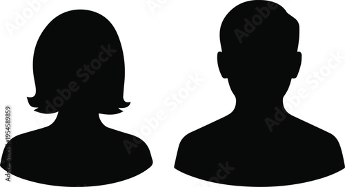 Identification badge silhouettes for ID templates