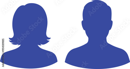 User profile silhouettes for website avatars