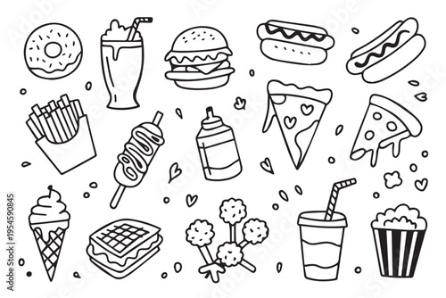 Dessert treats donut ice cream milkshake waffle