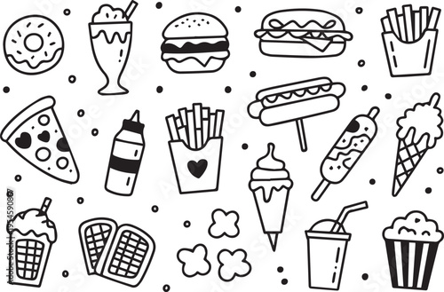 Food stall skewers hot dog grill snacks