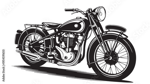 Motorcycle view with headlamp and handlebars