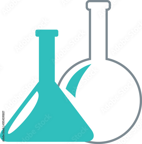 Laboratory Glassware Flasks Chemistry Illustration