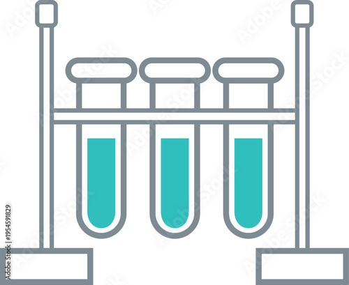 Laboratory test tubes reagent rack