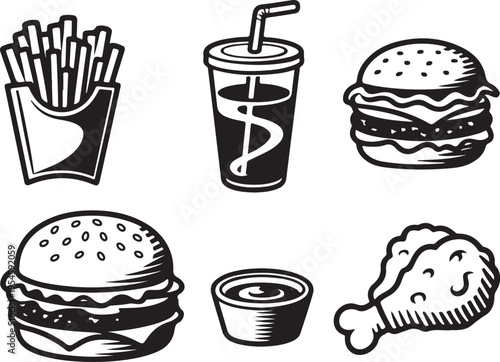 Delivery app icons for takeout orders