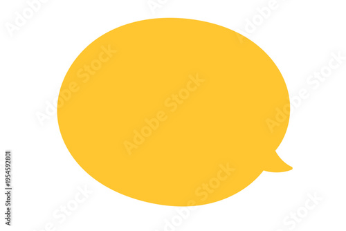 シンプル 吹き出し フレーム 手書き風 会話 イラスト　橙色