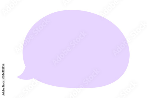 シンプル 吹き出し フレーム 手書き風 会話 イラスト　紫