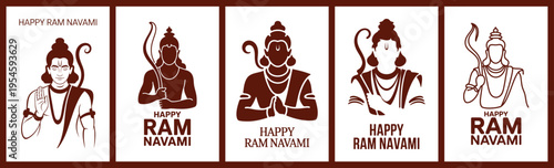 Happy Ram Navami Lord Ram Designs in Traditional Art Style