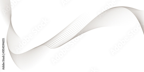 Abstract background wave lines flowing smooth curve shape mesh technology futuristic concept.