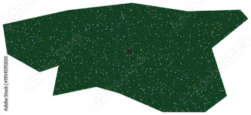 Circuit board map vector illustration of Estonia – Digital PCB Territory, Transparent Background, Technology, Communication