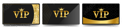 Set of VIP golden cards