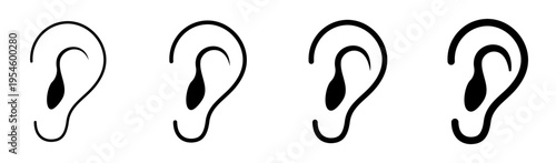 Ear icon set