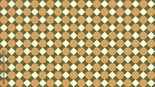 Retro Diamond and Oval Pattern in Earth Tones vector background