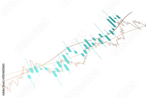 Abstract Candlestick Chart for Stock Market Trading and Finance