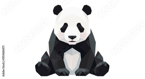 Cute Black and White Panda Bear.