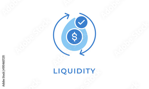 Liquidity vector icon isolated on white background